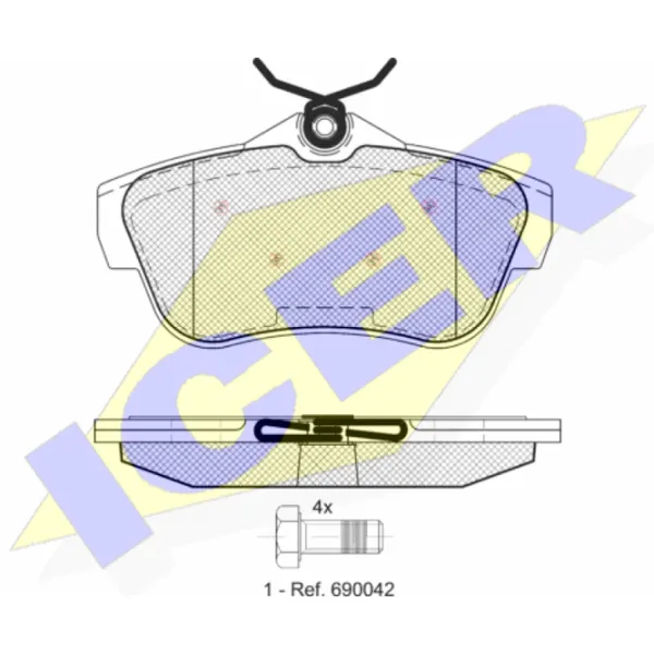 Plăcuțe de frână Icer 141823 spate/ disk photo 2 Plăcuțe de frână Icer 141823 spate/ disk photo 2