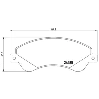 Plăcuțe de frână Brembo P 24 065 față/ disk photo 2
