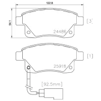 Plăcuțe de frână Brembo P 24 066 spate/ disk photo 2