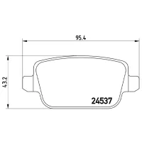 Plăcuțe de frână Brembo P 24 075 spate/ disk photo 2