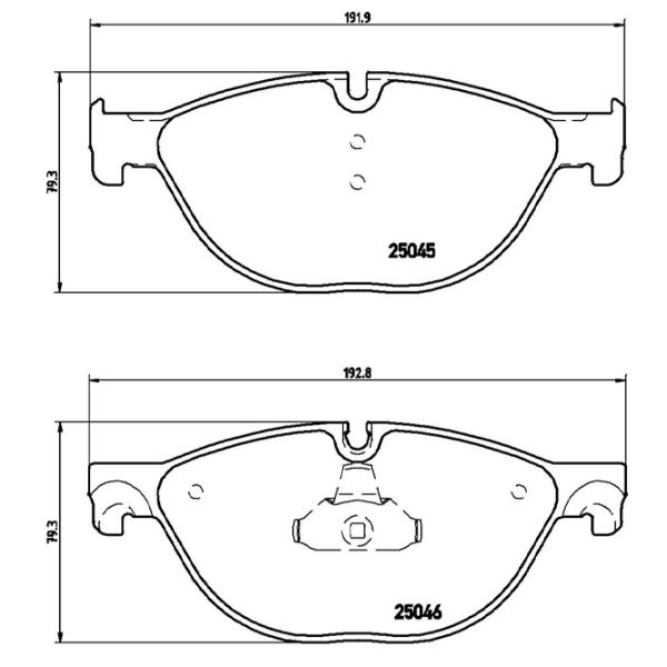 Plăcuțe de frână Brembo P 24 076 față/ disk photo 2