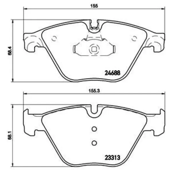 Тормозные колодки Brembo P 06 074 передние/ дисковые photo 2 Тормозные колодки Brembo P 06 074 передние/ дисковые photo 2
