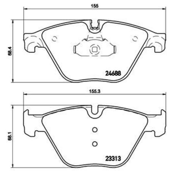 Тормозные колодки Brembo P 06 074 передние/ дисковые photo 2 Тормозные колодки Brembo P 06 074 передние/ дисковые photo 2