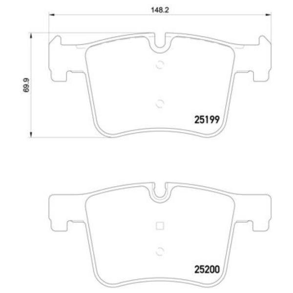 Тормозные колодки Brembo P 06 075 передние/ дисковые photo 2 Тормозные колодки Brembo P 06 075 передние/ дисковые photo 2
