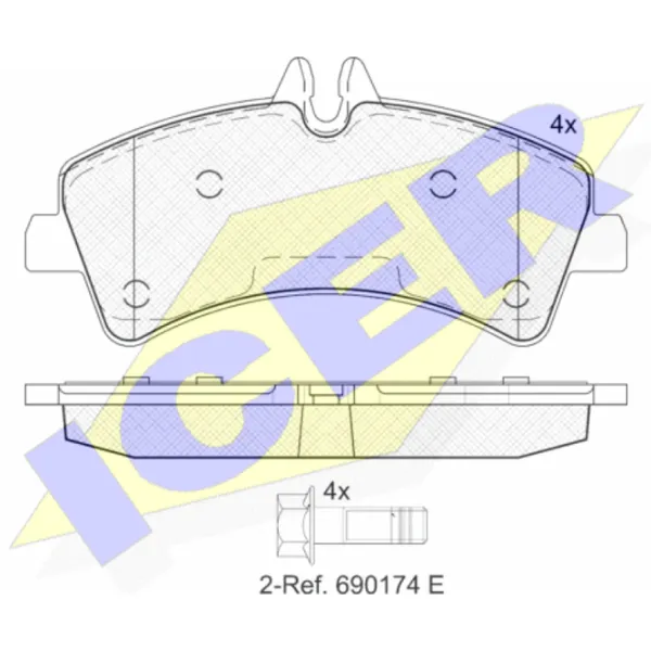 Тормозные колодки Icer 141849 задние/ дисковые photo 2 Тормозные колодки Icer 141849 задние/ дисковые photo 2