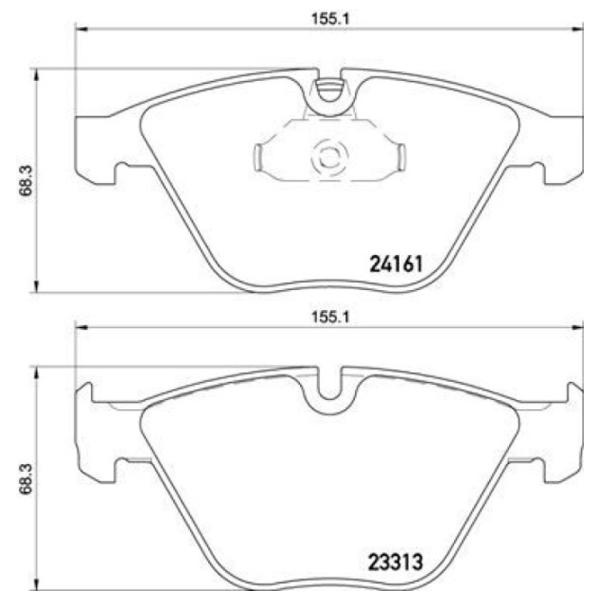 Тормозные колодки Brembo P 06 081 передние/ дисковые photo 2 Тормозные колодки Brembo P 06 081 передние/ дисковые photo 2