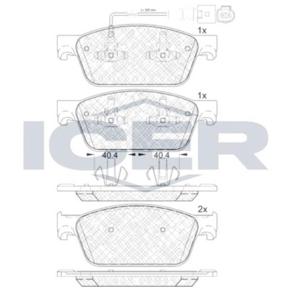 Тормозные колодки Icer 141953 передние/ дисковые photo 2 Тормозные колодки Icer 141953 передние/ дисковые photo 2