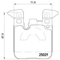 Plăcuțe de frână Brembo P 06 087 spate/ disk photo 2