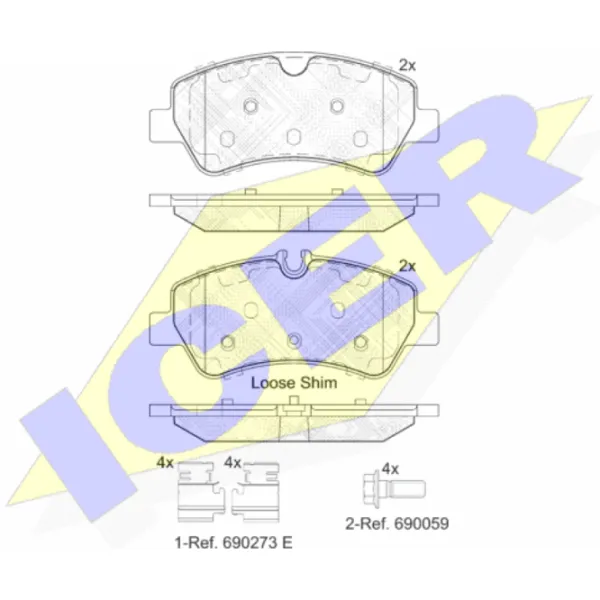 Тормозные колодки Icer 142116 задние/ дисковые photo 2 Тормозные колодки Icer 142116 задние/ дисковые photo 2