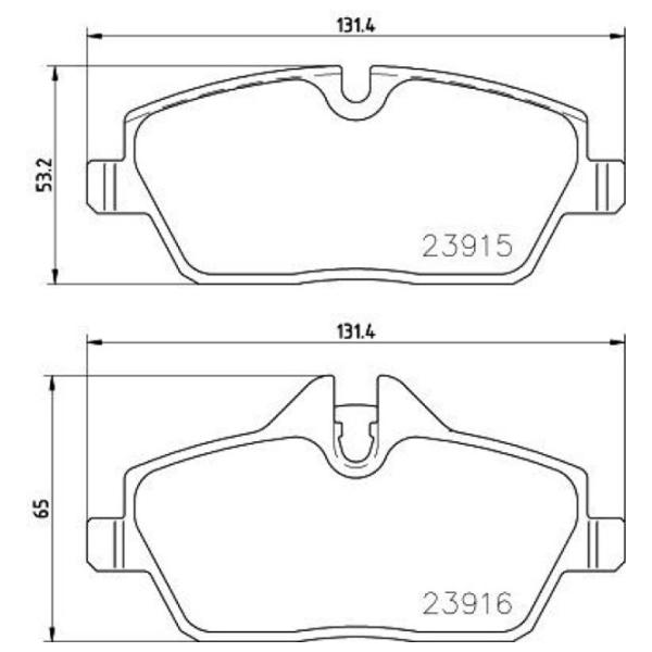 Plăcuțe de frână Brembo P 06 091 față/ disk photo 2 Plăcuțe de frână Brembo P 06 091 față/ disk photo 2