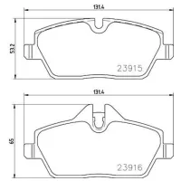 Plăcuțe de frână Brembo P 06 091 față/ disk photo 2