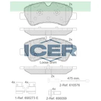 Plăcuțe de frână Icer 142116-203 spate/ disk photo 2