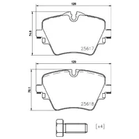 Plăcuțe de frână Brembo P 06 093 față/ disk photo 2