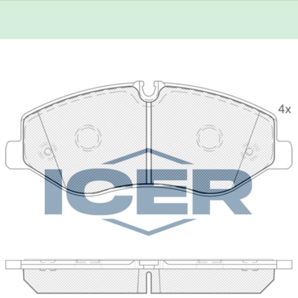 Тормозные колодки Icer 142191 передние/ дисковые photo 2