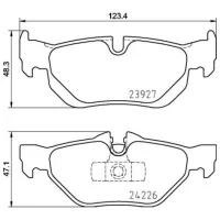 Plăcuțe de frână Brembo P 06 105 spate/ disk photo 2
