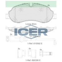 Plăcuțe de frână Icer 142217 față/ disk photo 2