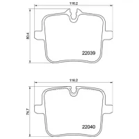 Plăcuțe de frână Brembo P 06 109 spate/ disk photo 2