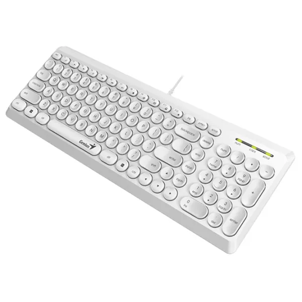 Tastatură Genius SlimStar Q200 Cu fir/ White photo 2