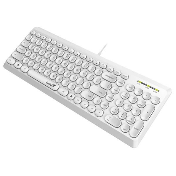 Tastatură Genius SlimStar Q200 Cu fir/ White photo 2