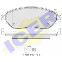 Plăcuțe de frână Icer 142219 față/ disk photo 2