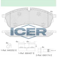 Plăcuțe de frână Icer 142283 față/ disk photo 2