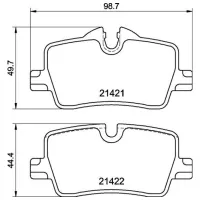 Plăcuțe de frână Brembo P 06 113 spate/ disk photo 2