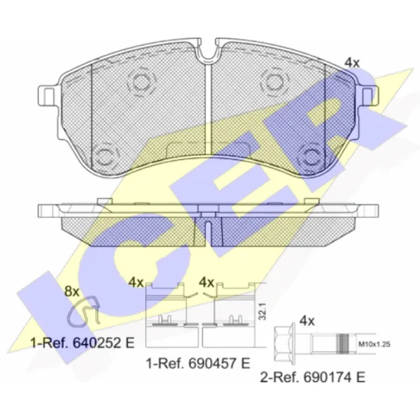 Тормозные колодки Icer 142284 задние/ дисковые photo 2