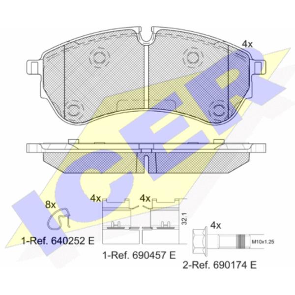 Тормозные колодки Icer 142284 задние/ дисковые photo 2
