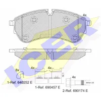 Plăcuțe de frână Icer 142284 spate/ disk photo 2