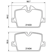 Plăcuțe de frână Brembo P 06 114 spate/ disk photo 2