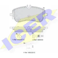 Plăcuțe de frână Icer 142301 spate/ disk photo 2