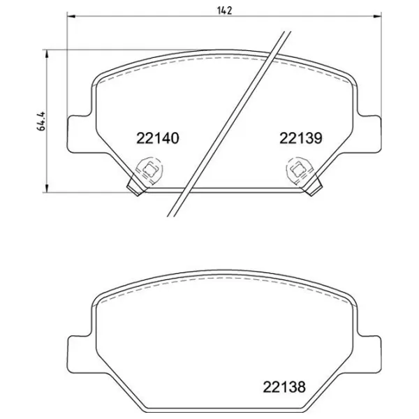 Тормозные колодки Brembo P 07 007 передние/ дисковые photo 2