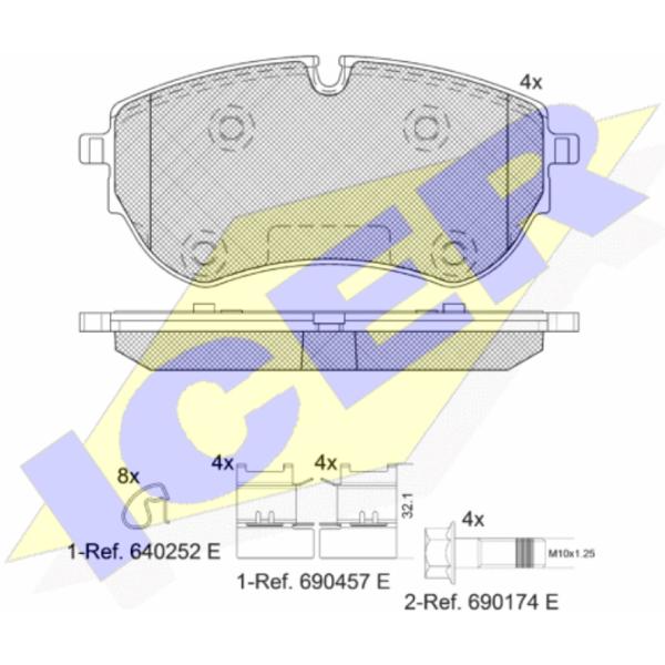 Тормозные колодки Icer 142319 передние/ дисковые photo 2