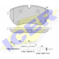 Plăcuțe de frână Icer 142319 față/ disk photo 2