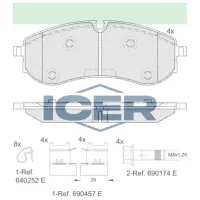 Plăcuțe de frână Icer 142381 spate/ disk photo 2