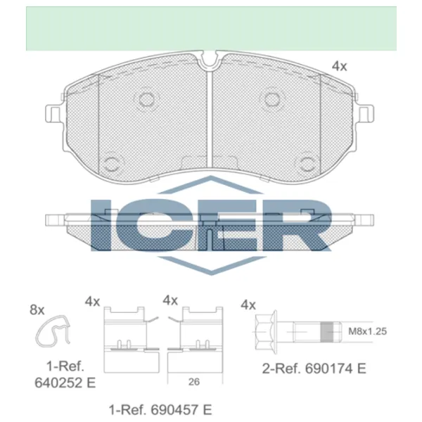 Plăcuțe de frână Icer 142395 față/ disk photo 2 Plăcuțe de frână Icer 142395 față/ disk photo 2