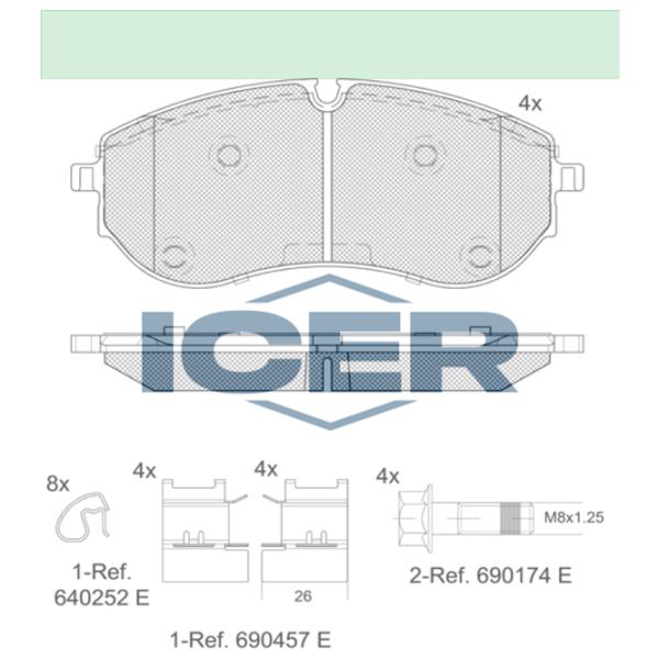 Plăcuțe de frână Icer 142395 față/ disk photo 2 Plăcuțe de frână Icer 142395 față/ disk photo 2