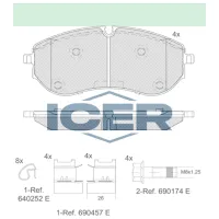 Plăcuțe de frână Icer 142395 față/ disk photo 2