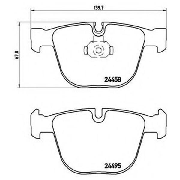 Тормозные колодки Brembo P 06 050 задние/ дисковые photo 2 Тормозные колодки Brembo P 06 050 задние/ дисковые photo 2