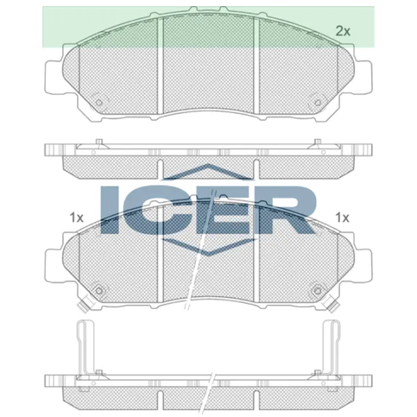 Plăcuțe de frână Icer 142403 față/ disk photo 2 Plăcuțe de frână Icer 142403 față/ disk photo 2