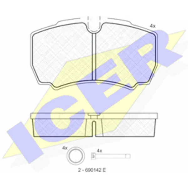 Тормозные колодки Icer 151640 задние/ дисковые photo 2