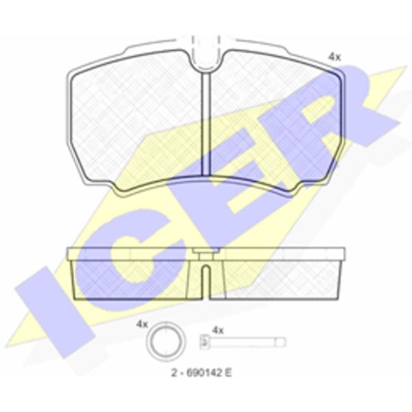 Тормозные колодки Icer 151640 задние/ дисковые photo 2