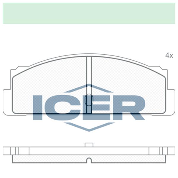 Plăcuțe de frână Icer 180067 spate/ disk photo 2 Plăcuțe de frână Icer 180067 spate/ disk photo 2