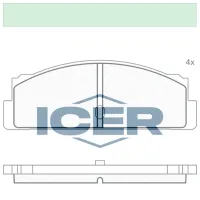 Plăcuțe de frână Icer 180067 spate/ disk photo 2