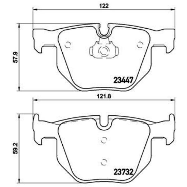 Тормозные колодки Brembo P 06 056 задние/ дисковые photo 2 Тормозные колодки Brembo P 06 056 задние/ дисковые photo 2