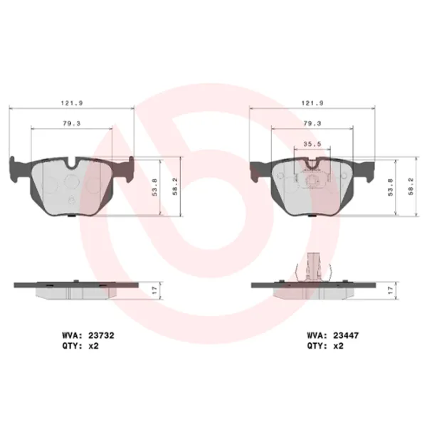 Тормозные колодки Brembo P 06 056X задние/ дисковые photo 2