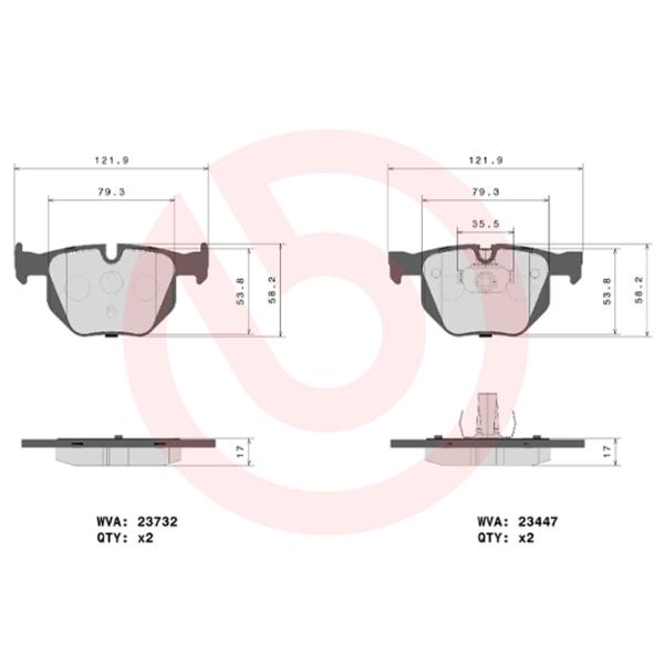 Тормозные колодки Brembo P 06 056X задние/ дисковые photo 2