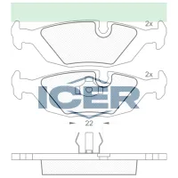 Plăcuțe de frână Icer 180422 spate/ disk photo 2