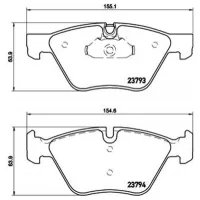 Plăcuțe de frână Brembo P 06 057X față/ disk photo 2