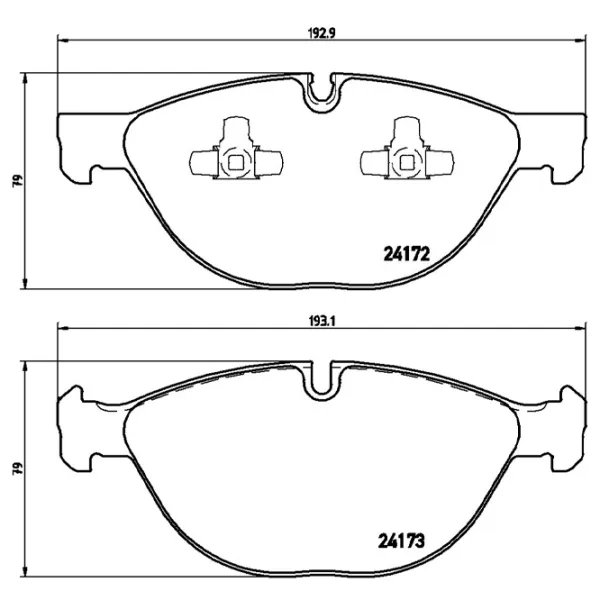 Тормозные колодки Brembo P 06 058 передние/ дисковые photo 2 Тормозные колодки Brembo P 06 058 передние/ дисковые photo 2
